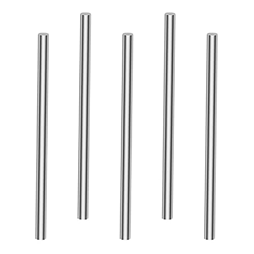 Hegebeck Barra de acero redonda de 4,4 mm de diámetro, barra de torno HSS, herramienta de stock, 100 mm de largo para engranaje de eje, tornos perforadores, 5 piezas