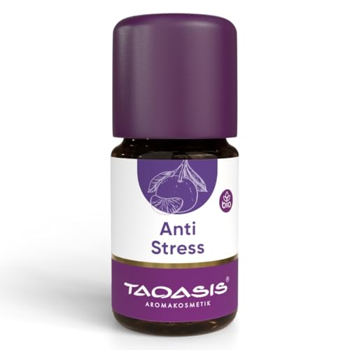 TAOASIS Duftkomposition Anti Stress 5 ml – 100 % naturreines ätherisches Öl – Bio-zertifiziert – Beruhigender Duft mit Sandelholz, Lavendel & Mandarine – Vegan – Made in Germany