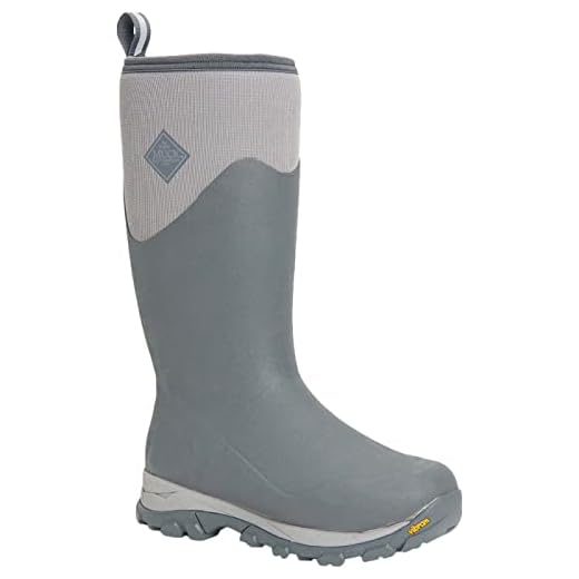 Muck Wellington Boots Men's Arctic Ice AGAT Tall, Gray, 11