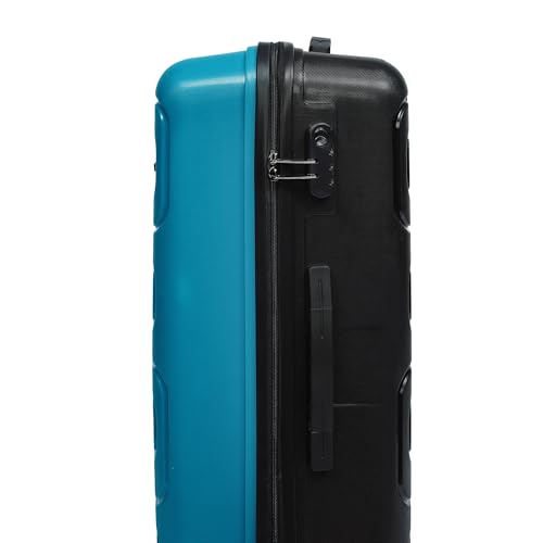 Image of Yayavar Tokyo Textured ABS Hard-Sided Suitcase Bag | Dual Color Trolley with 4 Spinner Wheels, Number Lock, Water Resistant | Luggage Bag for Travel