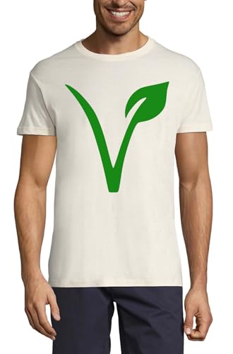 T-shirt en coton bio pour homme T-shirt V Leaf végétarien et écoresponsable