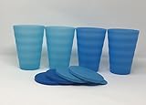 TUPPERWARE Impressions Becher 453 ml blau ohne Strohhalm