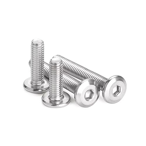 SYDARSYN Hex Socket Flanged Button Head Furniture Screws Stainless Steel Hexagonal Flat Head Machine Screws Allen Bolts M10x80mm (2 pcs)
