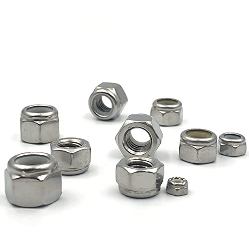 Ispinner LOCKNUT-150PCS Lock Nuts Assortment Kit, Nylon Insert Nut 304 Stainless Steel Hex Locknuts 4# 6# 8-32 10-24 1/4"-20 5/16"-18 3/8"-16 thumb #3