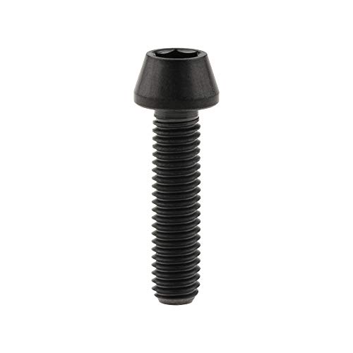 Image of Titanium Ti Bolt M5x9 16 18 20 25 30 35 40 45 50 55 60mm Tapered Head Screws Pack of 4 (M5x20mm, Black)