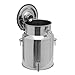304 Stainless Steel Milk Can with Spigot, 2.6Gal/10L Beverage Drink Dispenser, Milk Can Tote Jug with Sealed Lid for Home, Farm, Commercial Kitchen