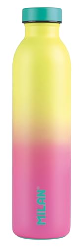 MILAN Botella isotérmica de acero inoxidable 591 ml Serie Sunset, rosa - amarillo