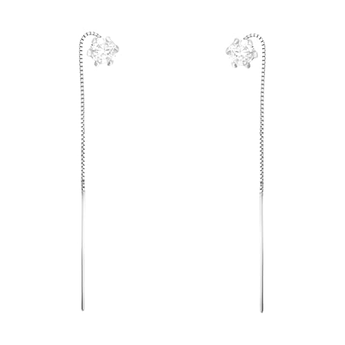 Boucles d'oreilles à fil barre SOFIA MILANI en argent 925 et oxyde de zirconium pour femme
