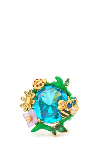 Bague Kate Spade New York Garden Friends en métal plaqué et oxyde de zirconium taille 4