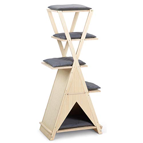 Warenhandel König Katzen Kratzbaum Haus Höhle Bett Kissen zum Schlafen...