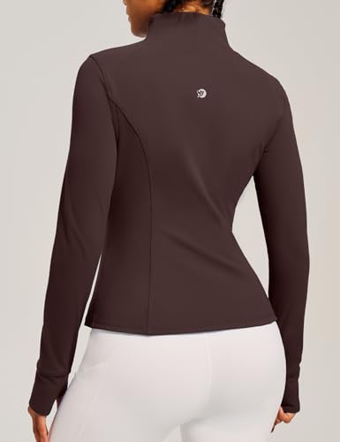 IUGA Women's Workout Jackets BBL Running Athletic Jackets Lightweight Full Zip Up Slim Fit for Women with Thumb Holes2