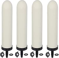 HUINING Kerze aus Keramik mit Aktivkohle für Arbeitsplatte, Schwerkraft-Wasserfiltersystem, Haushalt, Wasserkühler, Filtersysteme, Wasserkrug, 25,4 cm, 4 Stück