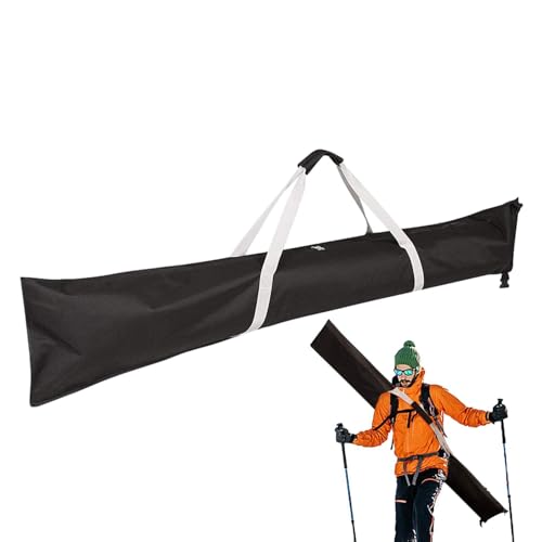 Sac de Ski Portable pour Femme et Homme - Housse Étanche pour Paire de Skis et Bâtons - Transport avec Fermeture Éclair et Poignée - Rangement Équipement...