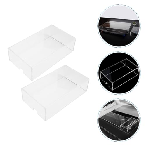 Funda antipolvo para ratón transparente en acrílico resistente de 2 unidades 5
