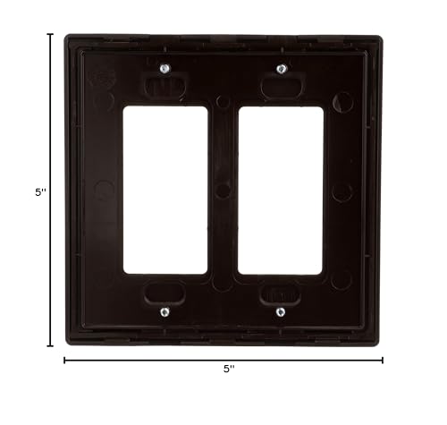 Image of Eaton PJS262RB-SP-L Designer 2-Gang Screwless Wallplate, Oil Rubbed Bronze