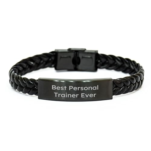 Gifts from the Best Personal Trainer Ever for Personal Trainers, Interlaced Leather Christmas Accessories, Unique Personal Trainer Gifts, Men's Women's Friends' Family's Personal Trainer Jewelry