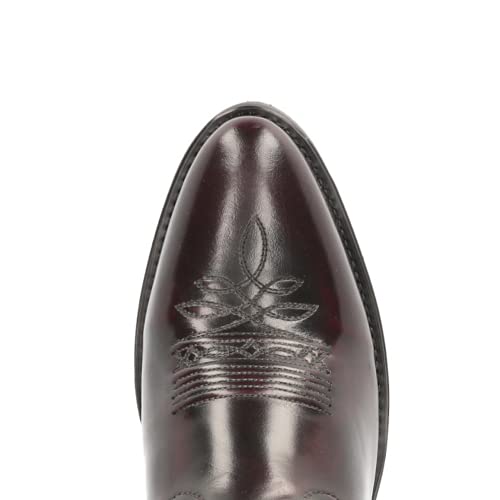 Smoky+Men%27s+11%22+Black+Cherry+Leather+Western+Cowboy+Boot2