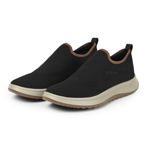 Image of YOHO Men's Walking Shoes Esteem | Lightweight, Extra Soft Cushioned Insole Slip Ons with Shock Absorbing Sole | Casual Without Lace Sneakers for All Day wear, Running and Jogging