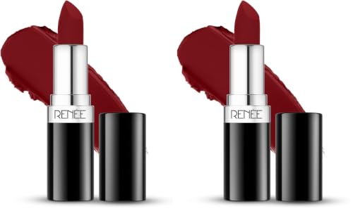 Image of RENEE Stunner Matte Lipstick - Red Hawt 4gm - Intense Color Pay Off, Full Coverage Long Lasting Weightless Velvety Formula With One Swipe Application - Enriched With Vitamin E & Hyaluronic Acid