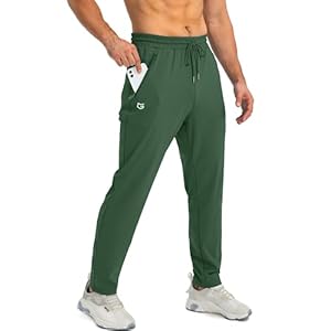 G Gradual Men’s Sweatpants with Zipper Pockets Tapered Joggers for Men Athletic Pants for Workout, Jogging, Running