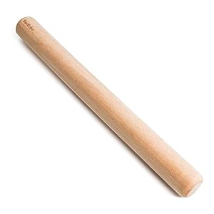 SveBake Buchenholz Nudelholz – Fondant Teigrolle Teigroller Rolling Pin Nudelrolle Teigroller Perfekt für Bäcker 40 cm