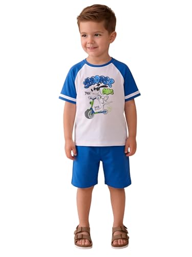 Image of POLKA TOTS 100% Pure Cotton T-Shirt and Shorts Combo For Boys | Summer Dress & Beach Wear for Boys and Toddlers | Breathable Premium Fabric Co-Ord Set Kids | Relaxed Fit Casual Summer Outfit for Kids