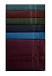 Style Square Men's Handkerchiefs, 100% Pure Soft Cotton Handkerchief, Pattern Coloured Pocket Square Hankies, Great Gift, 43 x 43 cm (Assorted Set of 6 - AS-80280)