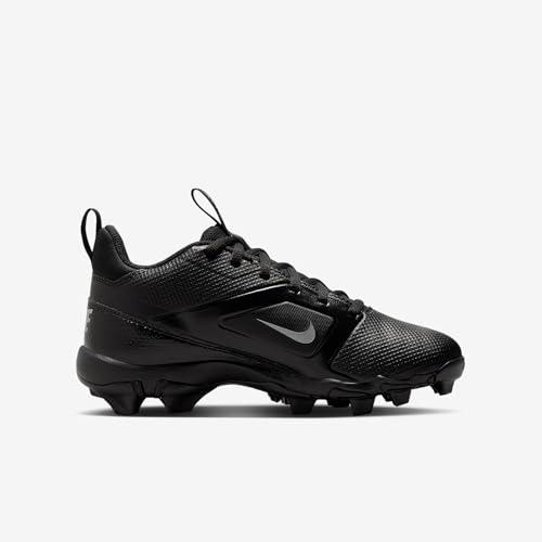 Nike Alpha Menace 4 Shark Big Kids' Football Cleats (Wide) (FQ4016-002, Black/Metallic Silver)3