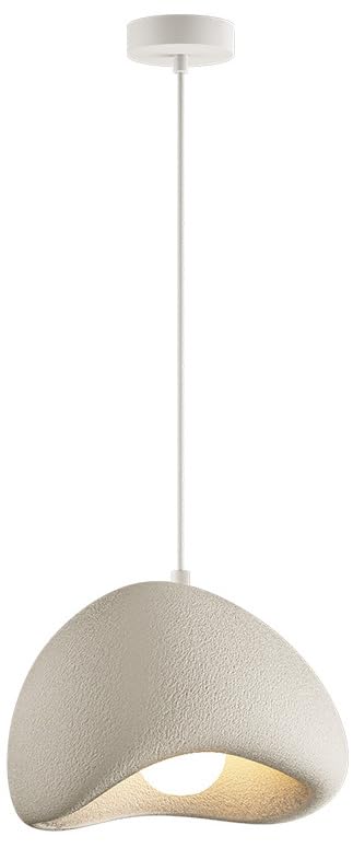 Chandelier en béton coulé gris suspension dôme minimaliste pour îlot de cuisine