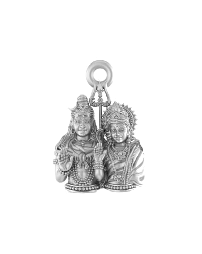 Pendentif Dieu Shiv Parvati en argent pour méditation et yoga