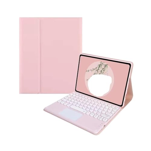 Étui clavier tactile QWERTY rose pour Lenovo Xiaoxin Pad Pro 12.7 pouces