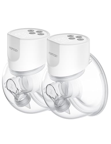 Image of Momcozy Hands-Free Breast Pump S12 Pro, Wearable Pump, 24mm, 2 Pack, Light White