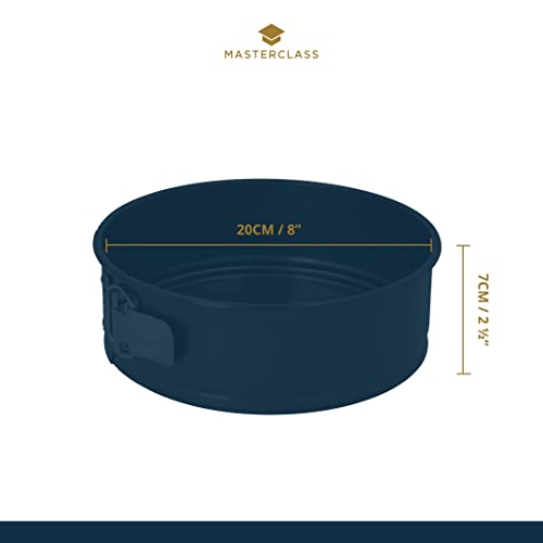 MasterClass 20 cm Springform Cake Tin con PTFE, PFOA e BPA Free Non Stick, Robusto 1 millimetri di spessore in acciaio al carbonio e base sciolta, 8 pollici teglia rotonda, Grigio - immagine 4