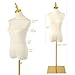 Female Mannequin, Hanging Pants & Skirts Dress Mannequin with Stand, Height Adjustable Torso for Clothing Dress Jewelry Display, Sewing, Beige