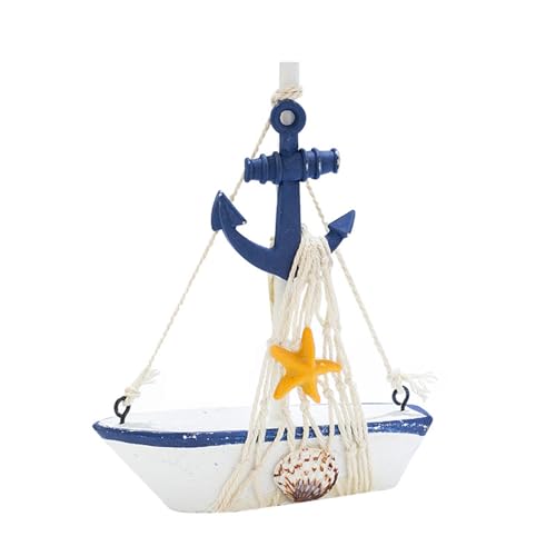 Modelos de Vela de Madera, Adornos Náuticos de Madera, Decoracion Marinera, Adecuado para Decoración de Fiestas Temáticas Náuticas, Estantes de Dormitorio, Exhibición de Hotel o Casa (B)