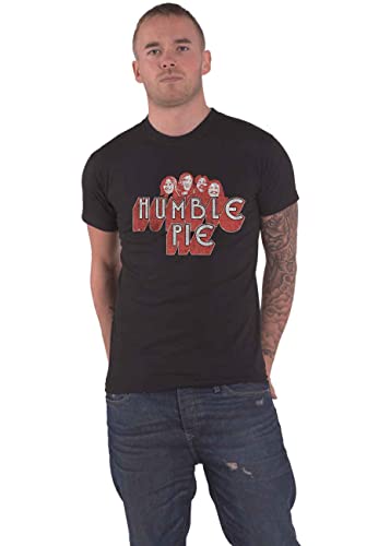 Photo de Humble Pie T Shirt Live 1973 Affiche Nouveau Officiel Homme Noir Size XL