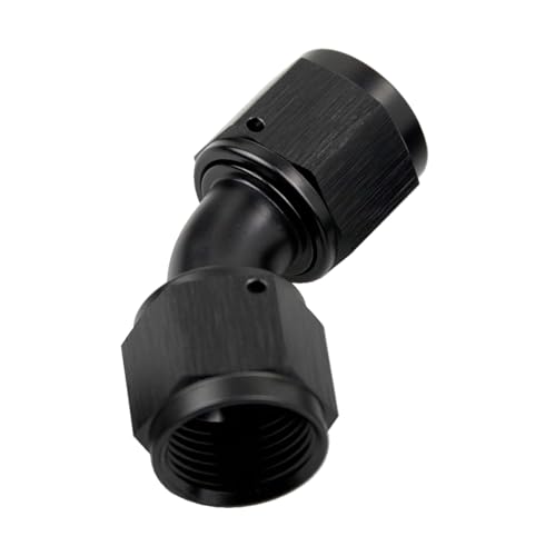 Unión de aluminio negro 10AN hembra a 10AN hembra antichoque 7