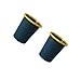 COOLHIYA 2pcs Medium Dark Blue Plastic Waste Bin with Pressure Ring Home and Office Trash Can Uncovered Dustbin for Bag Holding Simple Garbage Container