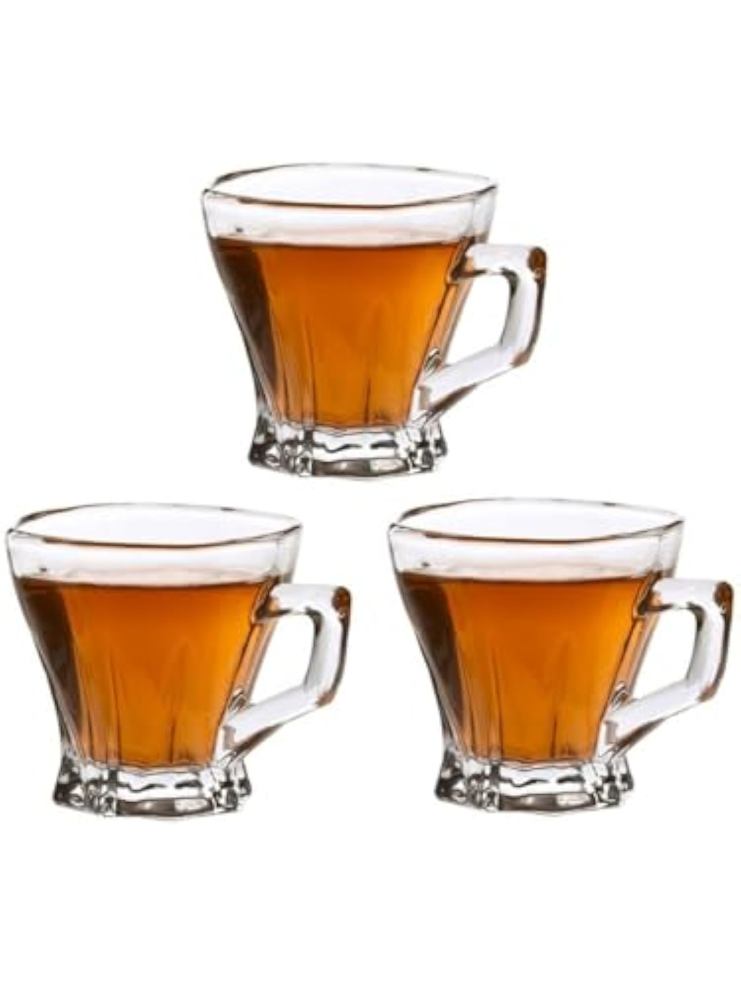 Clear Glass Coffee & Tea Cup/Mug Set, 120 Ml