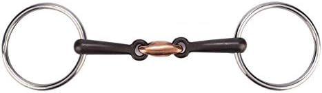 TOPINCN Horse Snaffle Bit, All Purpose Ring Snaffle Bit Easy to Install Stainless Steel Material Horse Mouth Snaffle Bit O Ring (#2)