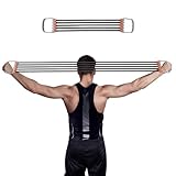 Chest Expander, 5 Tubes Adjustable Arm Strength Trainer, Back Muscle Exercising Resistance Band, Spring Exerciser with 30-150 Lbs TPR Tubes, Home Fitness Equipment for Men, Women