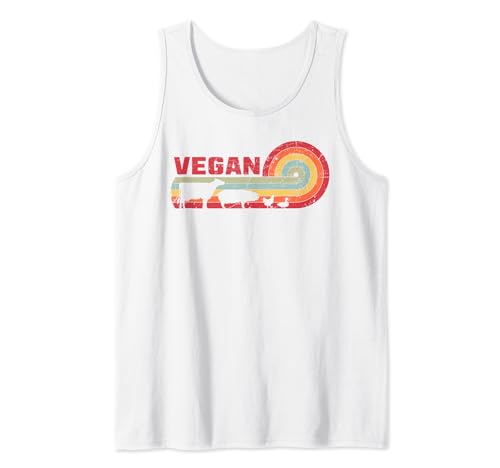 Vegano Veganism Retro Vintage Animal Lovers Gift Plant based Camiseta sin Mangas