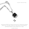 Black Onyx Pendant Necklace, Stone Pendant, Mens Stone Necklace, Stainless Steel Chain, Men's Jewellery, Mens Silver Necklace, 20" (Black Onyx) #3