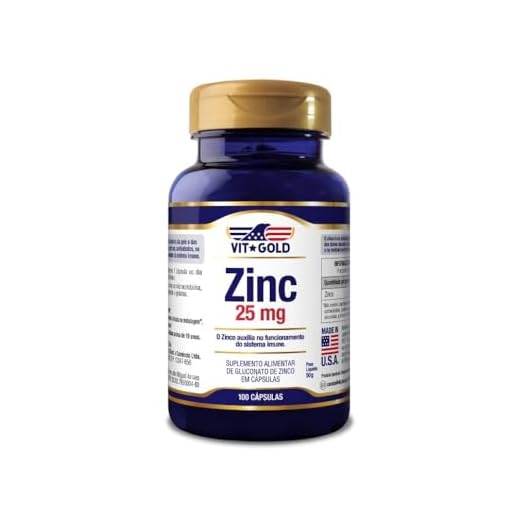 Zinco 25mg Vitgold 100 Cápsulas