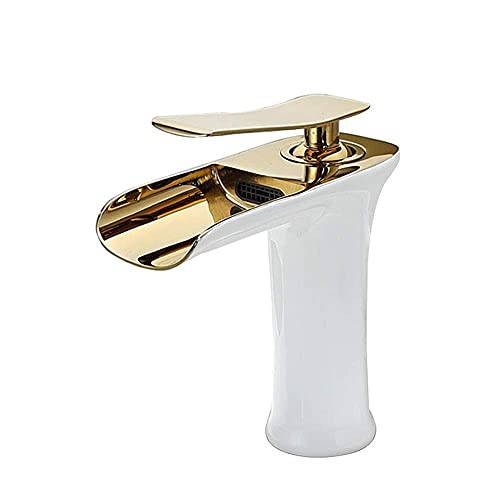 Mitigeur cascade salle de bain lavabo à poignée unique et mitigeur monotrou chromé