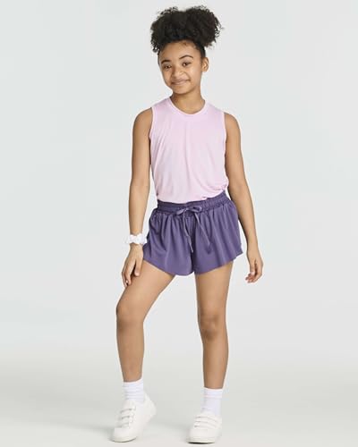 Real Essentials Meninas Pacote Com 4 Shorts Borboleta Para Meninas, Saias Esvoaçantes Adolescentes,