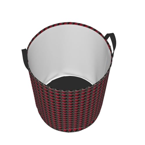 Panier à linge rond imperméable grand format à motifs cœurs