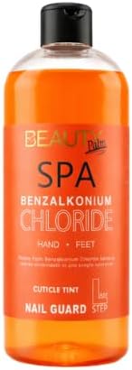 Beauty Palm Benzalkonium Chloride Cuticle Tint, Deep Nail Cleansing I Coloring and Sanitizing I Nail Guard (750ML, Orange)
