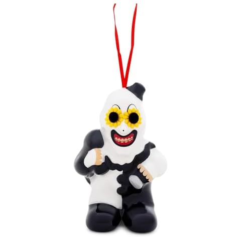 Terrifier Art The Clown 4-Inch Shatterproof Decoupage Ornament | Festive Christmas Tree Decoration Cover