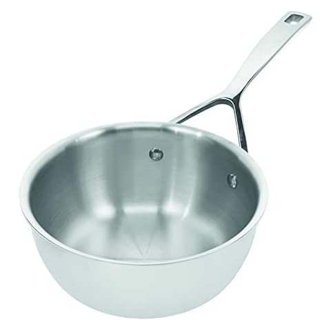 Demeyere Essential 5 Hochwertiger Braeter fuer Induktion und Backofen, konisch geformte Stielkasserolle mit Griff aus pflegeleichtem 5-lagigem Edelstahl Cover